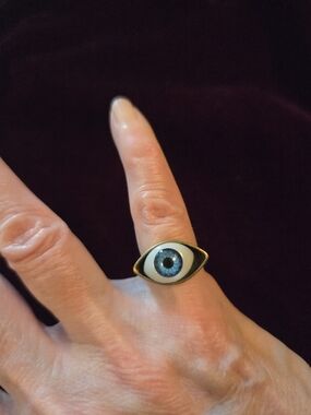 Free add- on Evil Eye pinky ring